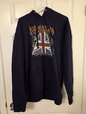 Black Def Leppard Graphic Pullover Hoodie